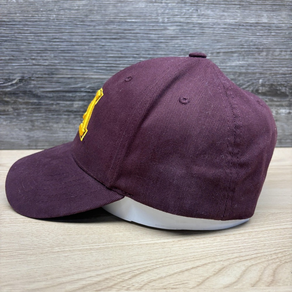 Minnesota Golden Gophers Hat Cap Strap Back Mens Maroon Gold NCAA Football - Picture 4 of 9